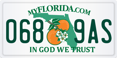 FL license plate 0689AS
