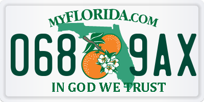 FL license plate 0689AX