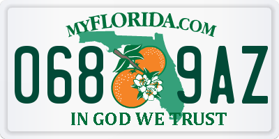 FL license plate 0689AZ