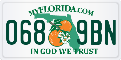 FL license plate 0689BN