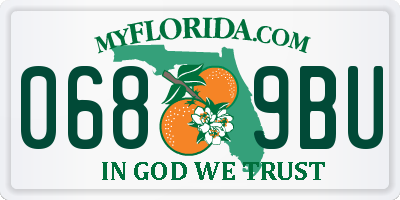 FL license plate 0689BU