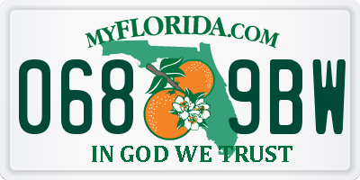 FL license plate 0689BW