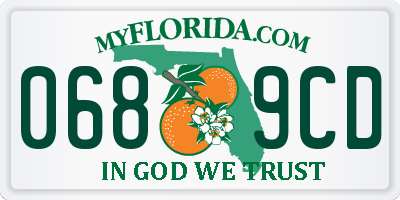 FL license plate 0689CD