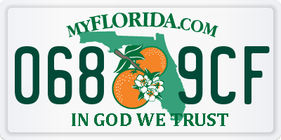FL license plate 0689CF