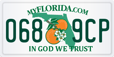 FL license plate 0689CP