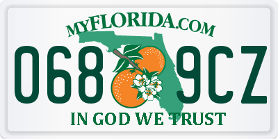 FL license plate 0689CZ