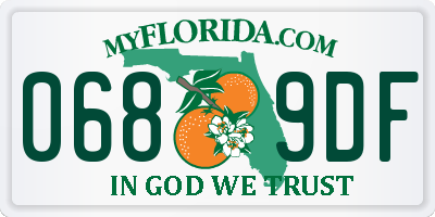 FL license plate 0689DF