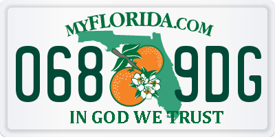 FL license plate 0689DG
