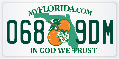 FL license plate 0689DM