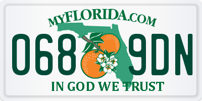 FL license plate 0689DN