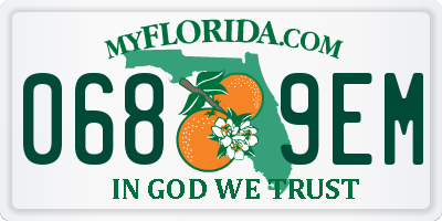 FL license plate 0689EM
