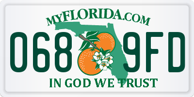 FL license plate 0689FD