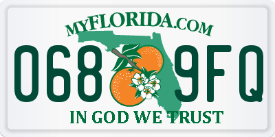 FL license plate 0689FQ