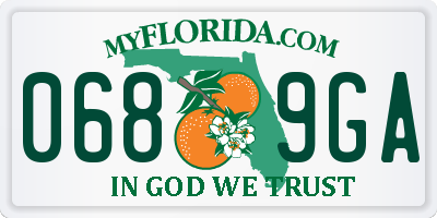 FL license plate 0689GA