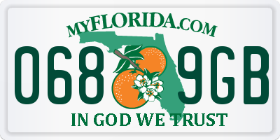 FL license plate 0689GB