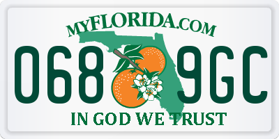 FL license plate 0689GC