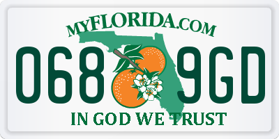 FL license plate 0689GD