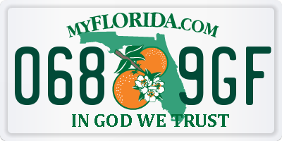 FL license plate 0689GF
