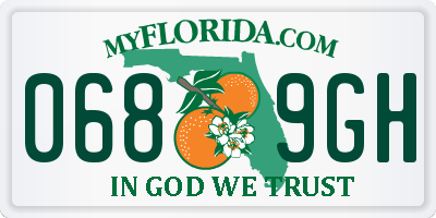 FL license plate 0689GH
