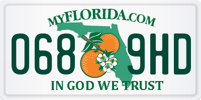 FL license plate 0689HD