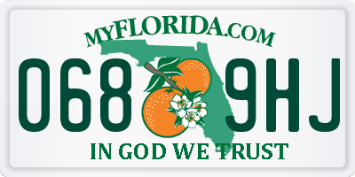FL license plate 0689HJ