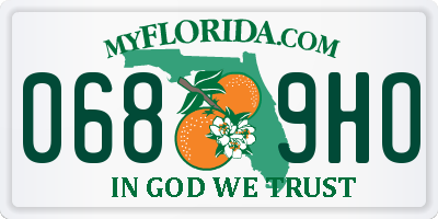 FL license plate 0689HO