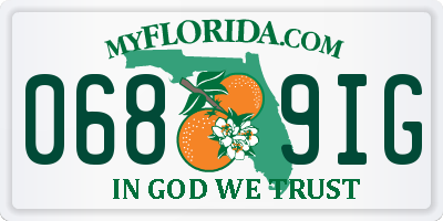 FL license plate 0689IG