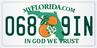 FL license plate 0689IN