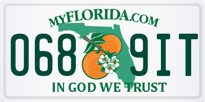 FL license plate 0689IT