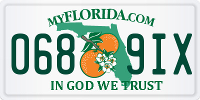 FL license plate 0689IX