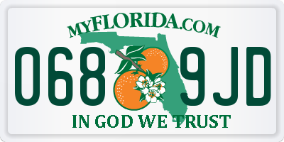 FL license plate 0689JD