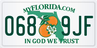 FL license plate 0689JF