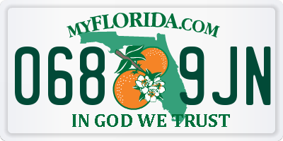 FL license plate 0689JN