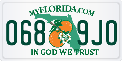 FL license plate 0689JO