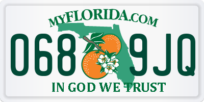FL license plate 0689JQ
