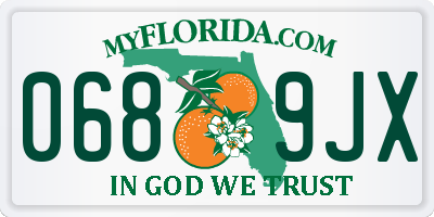 FL license plate 0689JX