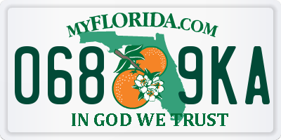 FL license plate 0689KA