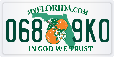 FL license plate 0689KO