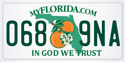 FL license plate 0689NA