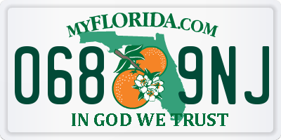 FL license plate 0689NJ