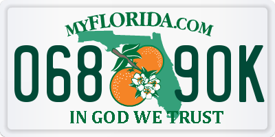 FL license plate 0689OK