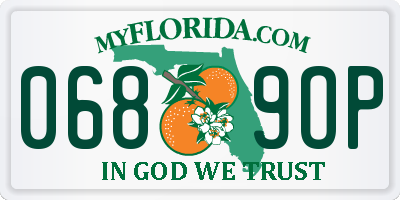 FL license plate 0689OP