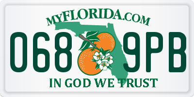 FL license plate 0689PB