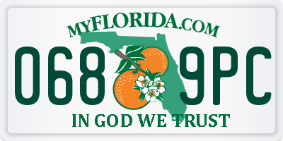 FL license plate 0689PC