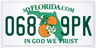 FL license plate 0689PK
