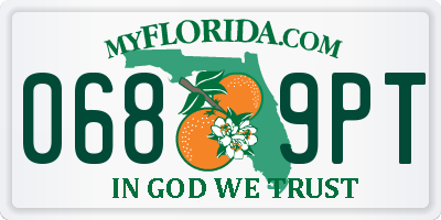 FL license plate 0689PT
