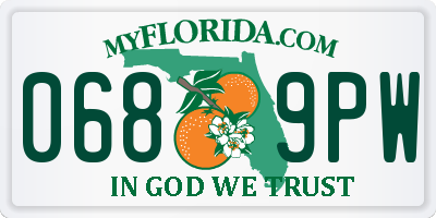 FL license plate 0689PW
