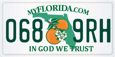 FL license plate 0689RH