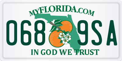 FL license plate 0689SA