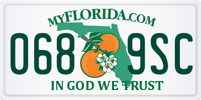 FL license plate 0689SC